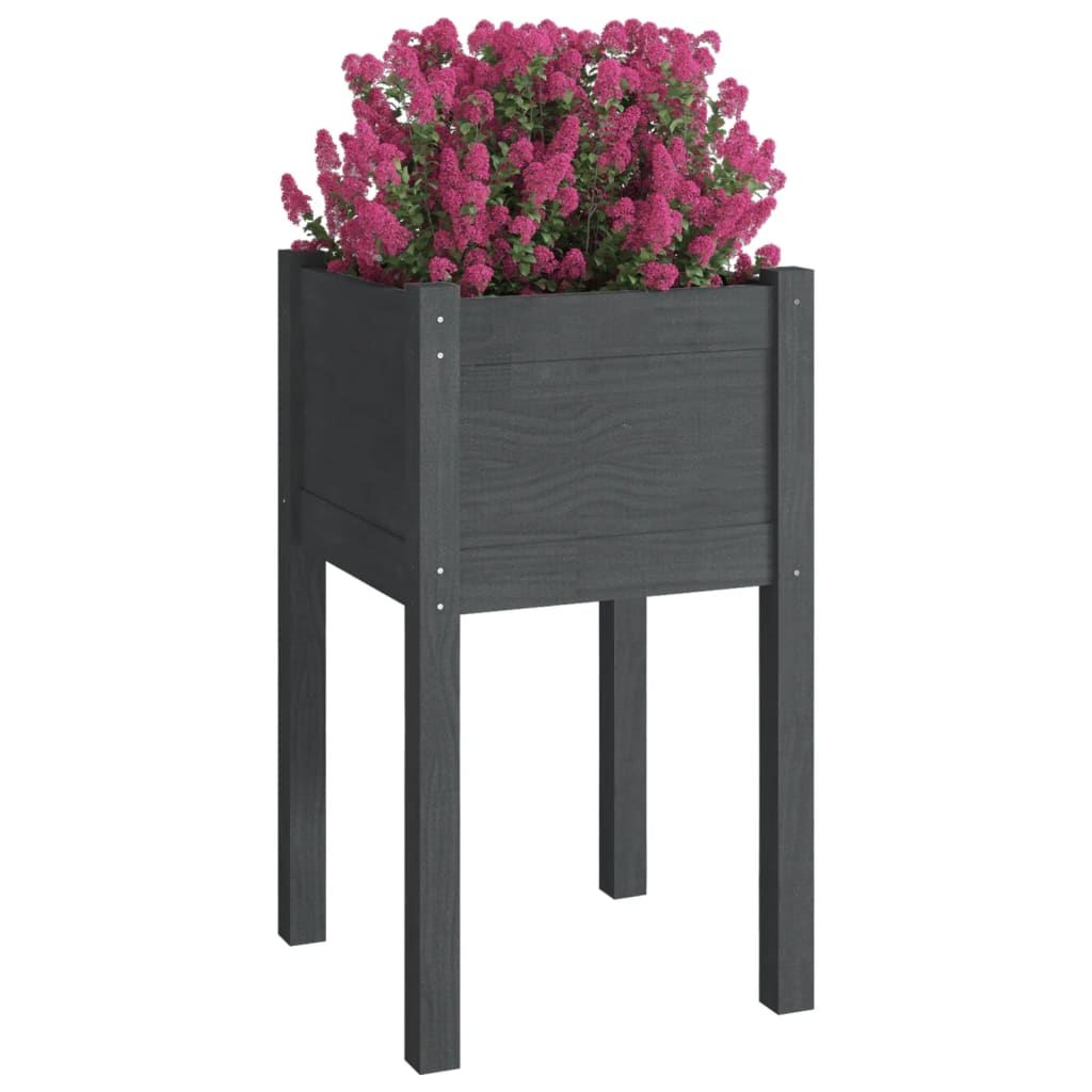 vidaXL Garden Planters 2 pcs Black 15.7