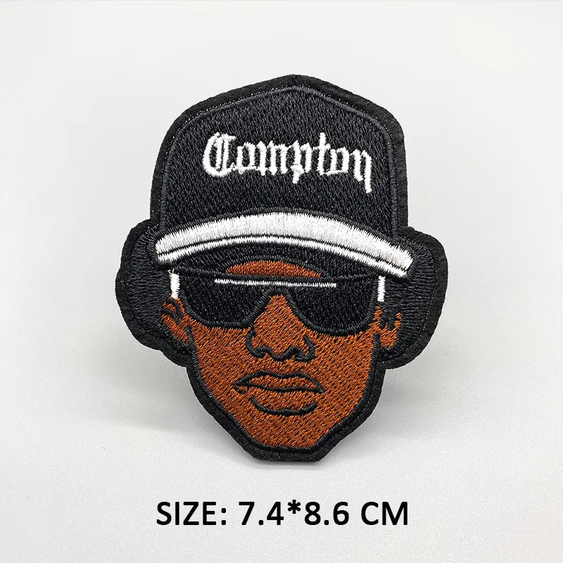 African Girl Patch Black head singer Embroidered Patches For Clothing Iron on Patches Badges DIY Decoration Clothes Stickers
