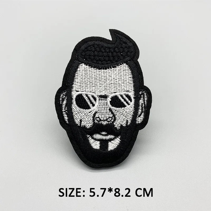 African Girl Patch Black head singer Embroidered Patches For Clothing Iron on Patches Badges DIY Decoration Clothes Stickers