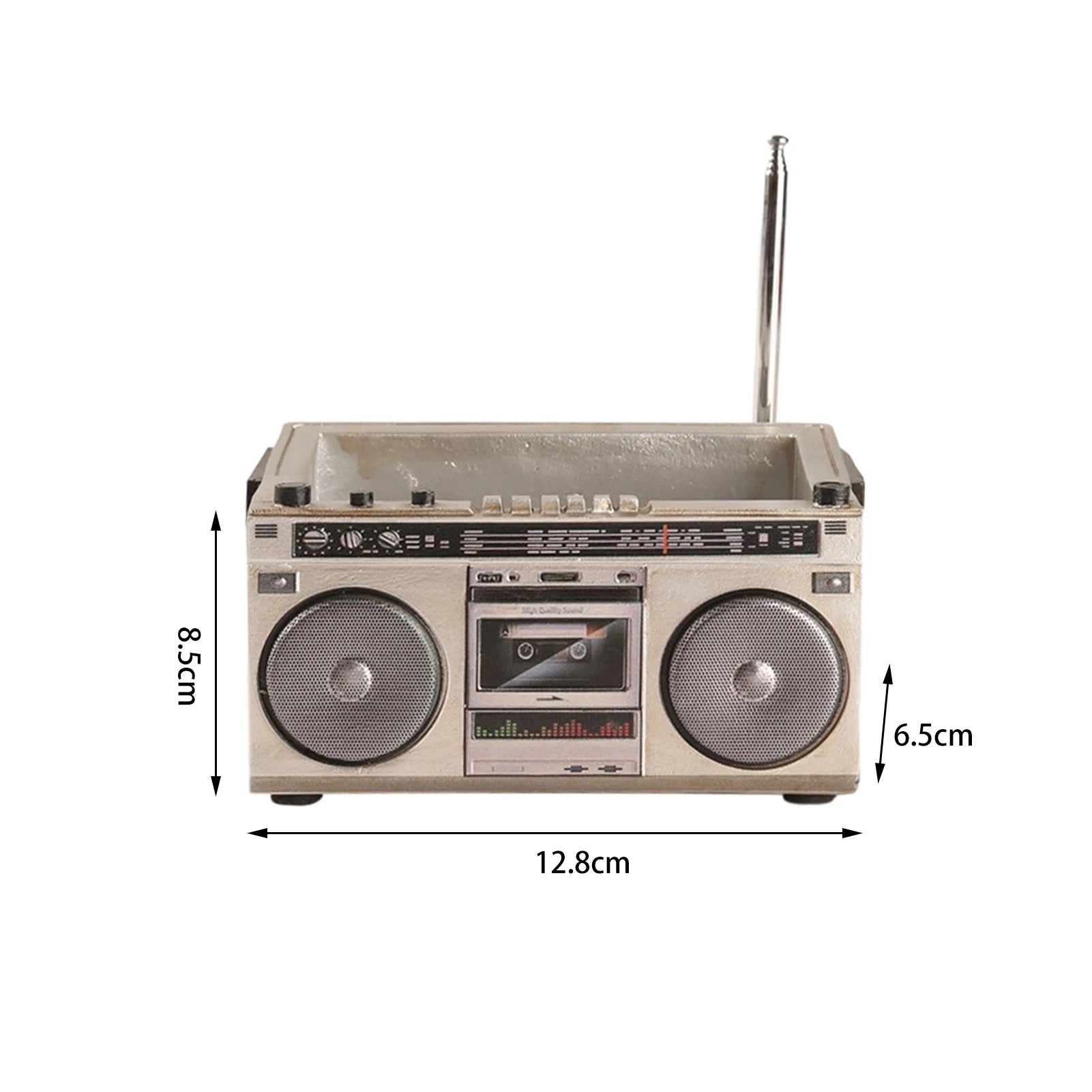 Innovative Flower Pot Retro Radio-Shaped Multi-functional Planter Home Decoration Garden Desktop Classic Ornament for Succulent