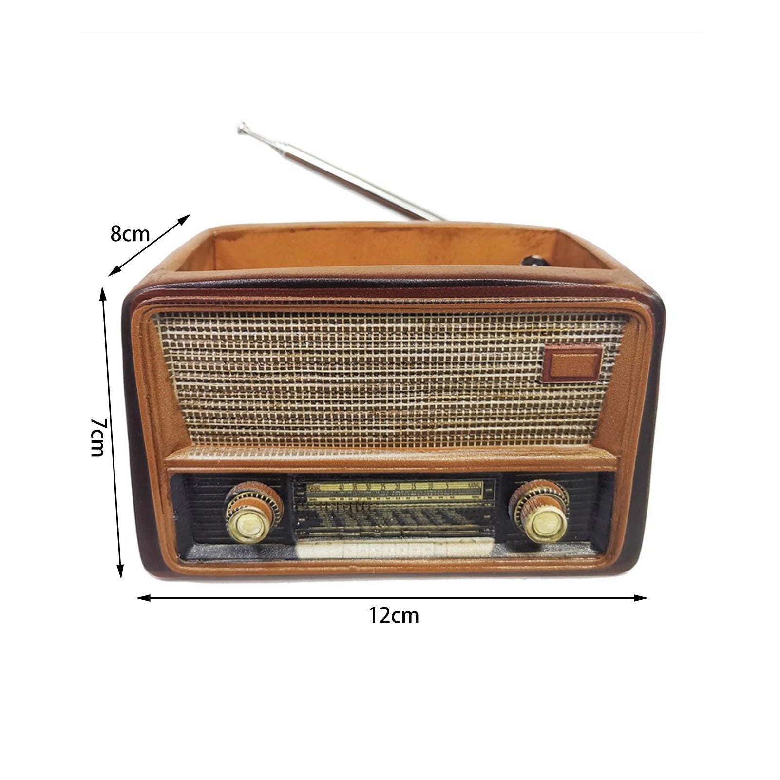 Innovative Flower Pot Retro Radio-Shaped Multi-functional Planter Home Decoration Garden Desktop Classic Ornament for Succulent