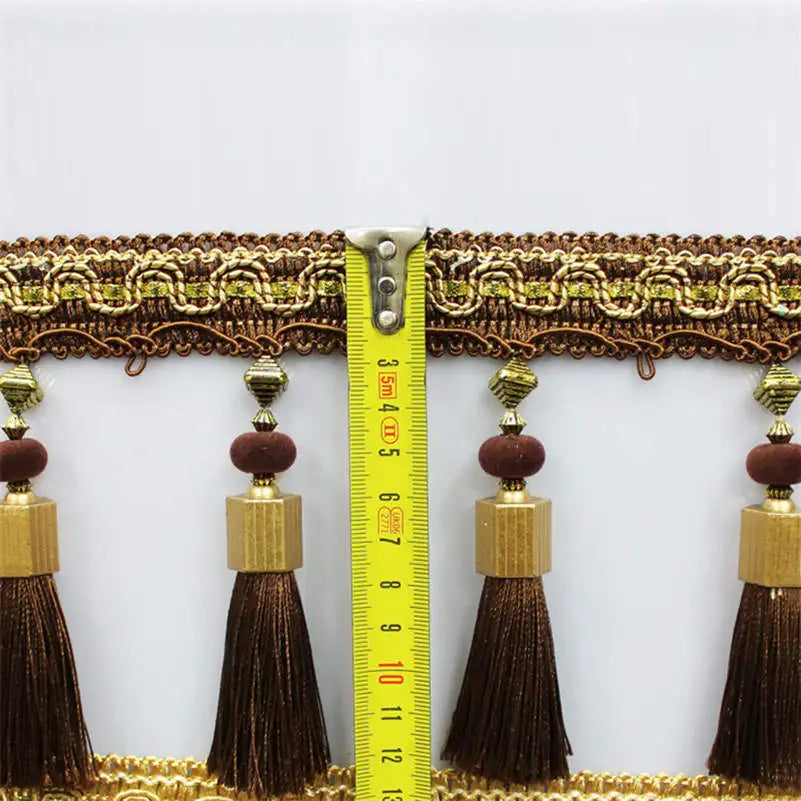 2/3/5M Tassel Fringe Edging Trim Curtains Tassel Trim Lace Sewing Crafts Cushions Furnishings Upholstery Home Funiture DIY Decor
