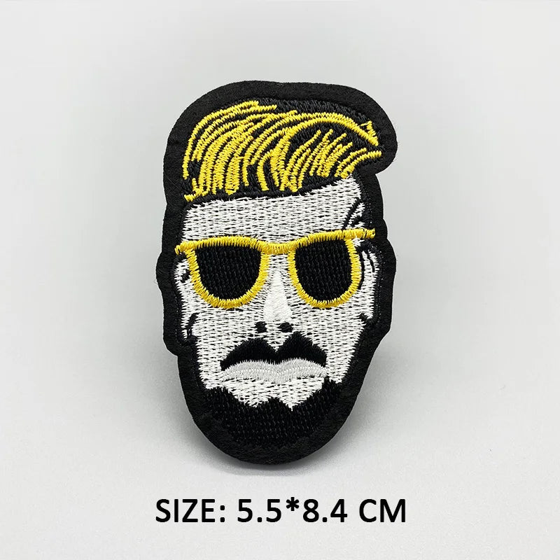 African Girl Patch Black head singer Embroidered Patches For Clothing Iron on Patches Badges DIY Decoration Clothes Stickers