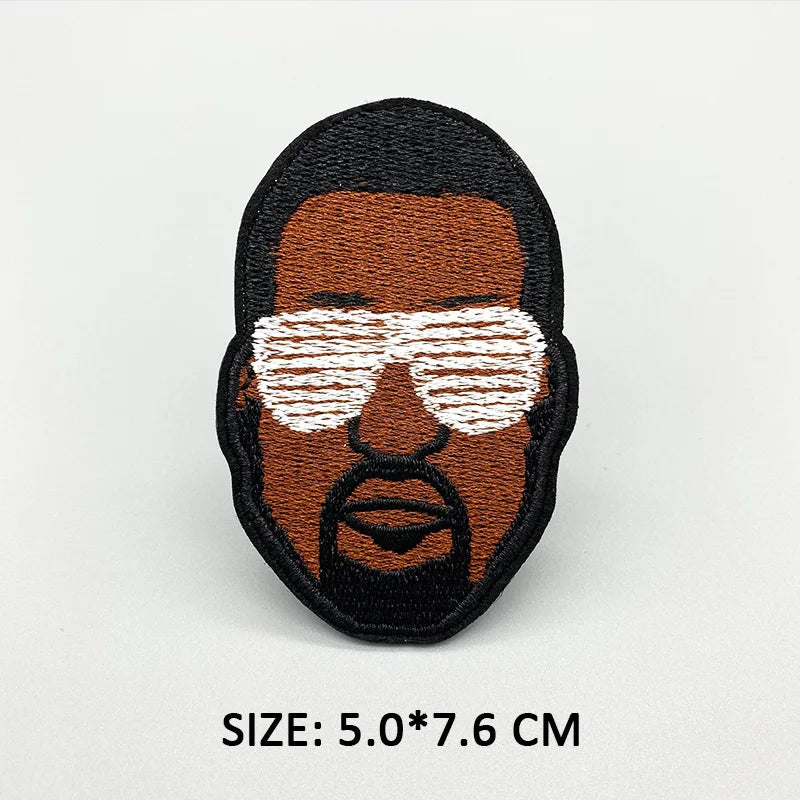 African Girl Patch Black head singer Embroidered Patches For Clothing Iron on Patches Badges DIY Decoration Clothes Stickers