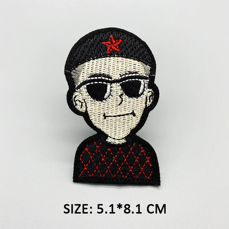 African Girl Patch Black head singer Embroidered Patches For Clothing Iron on Patches Badges DIY Decoration Clothes Stickers