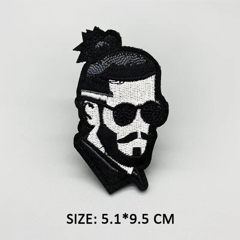 African Girl Patch Black head singer Embroidered Patches For Clothing Iron on Patches Badges DIY Decoration Clothes Stickers
