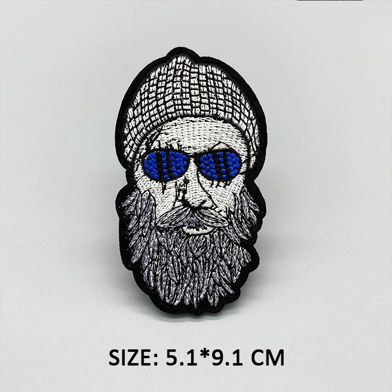 African Girl Patch Black head singer Embroidered Patches For Clothing Iron on Patches Badges DIY Decoration Clothes Stickers