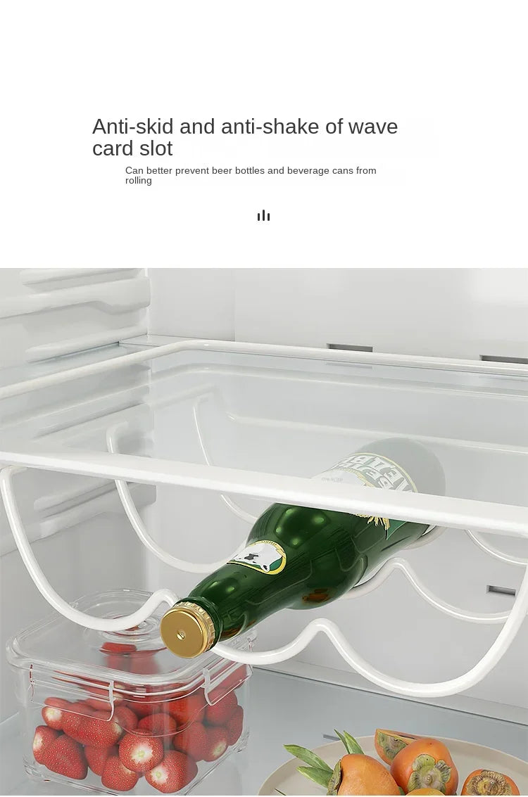 Creative Home Furnishing Accessories Beer Bottle Fridge Organizer Wine Display Shelf Holder Hook Refrigerator Storage Rack