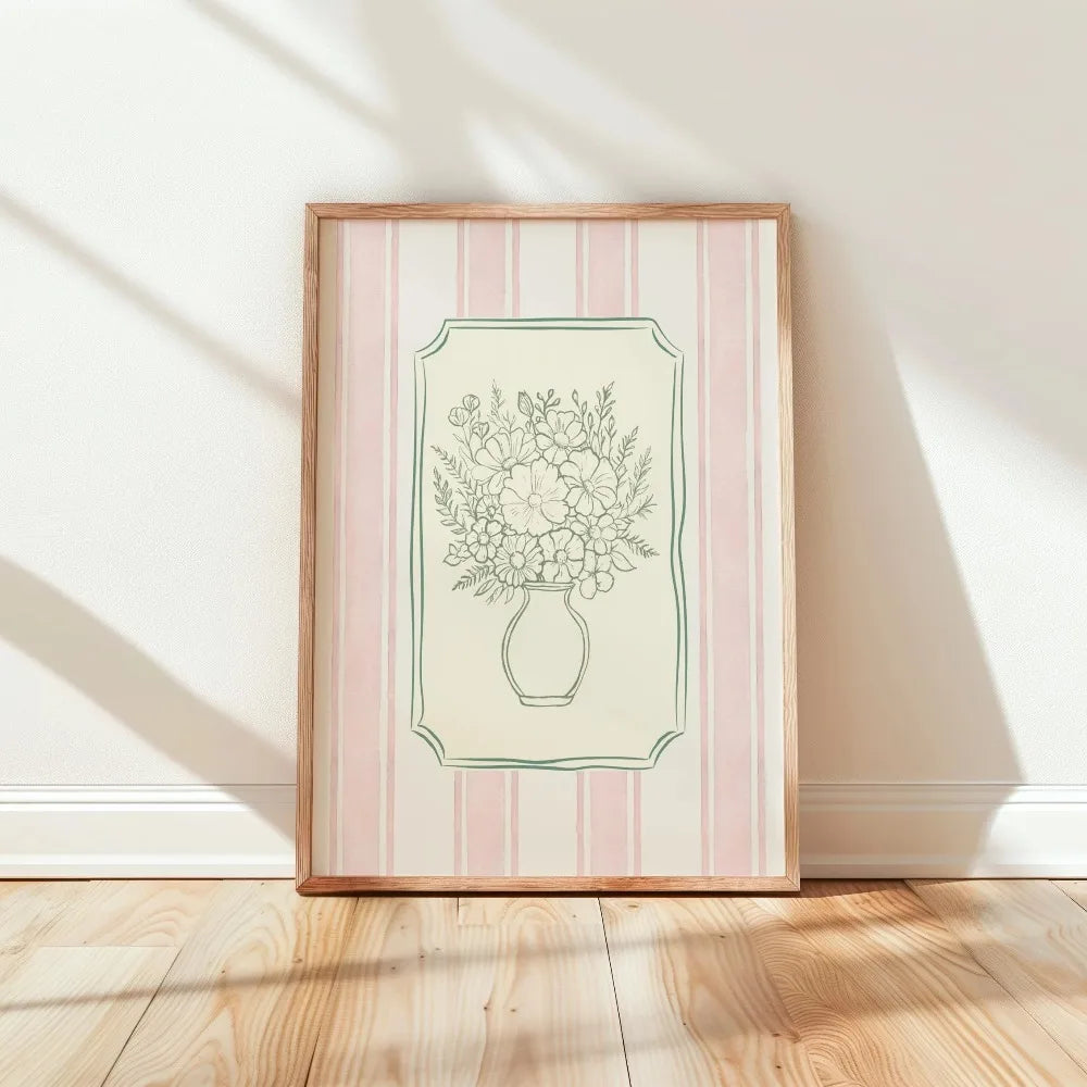 1 Frameless Retro Floral Print,Unique Creative Aesthetic Decor,Spring Decor Painting,Minimalist Wall Art,Living Room Bedroom Art