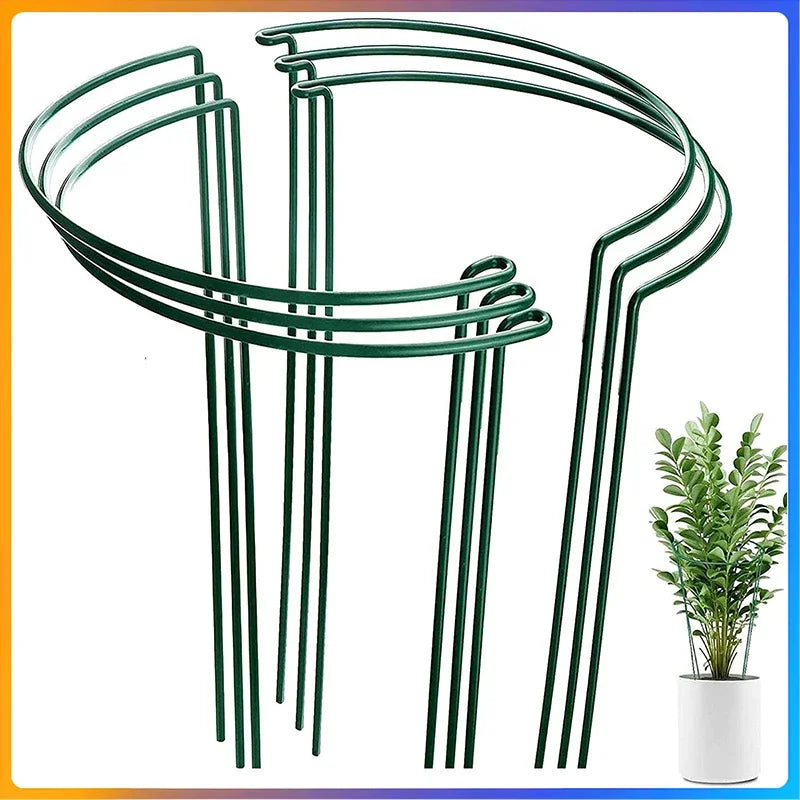 6pcs Plant Support Stake Metal Ring Cage for Vegetable Growing Adjustable Stand Support For Flowers Plants Home Gardening Tools