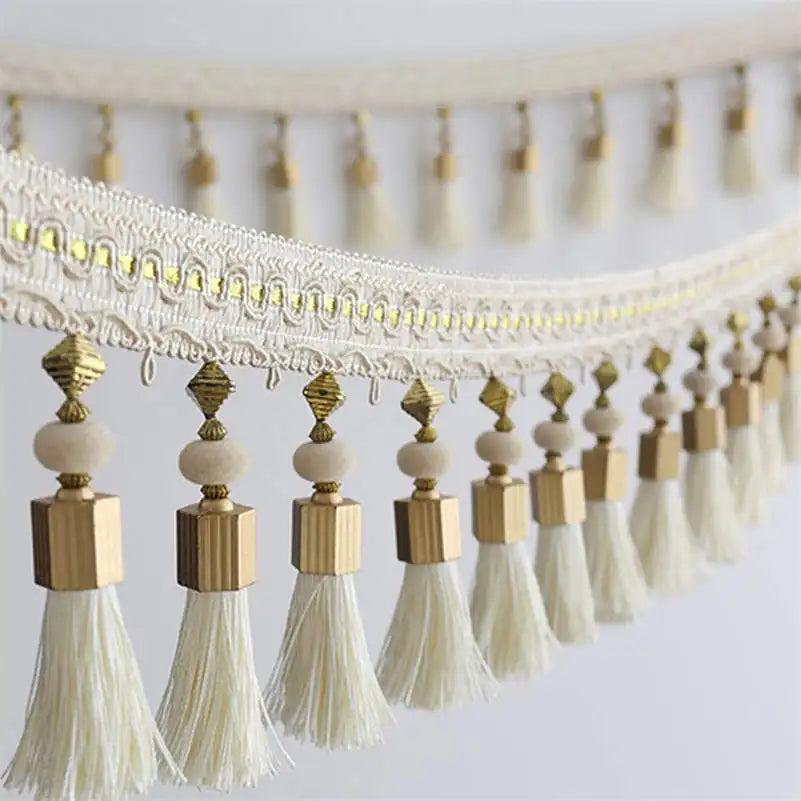 2/3/5M Tassel Fringe Edging Trim Curtains Tassel Trim Lace Sewing Crafts Cushions Furnishings Upholstery Home Funiture DIY Decor