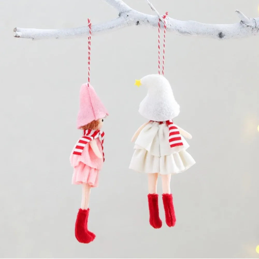 3pcs Cake Skirt Angel Pendant Christmas Tree Pendant - Ideal Decoration for Garden Home Furnishings and Festival Parties