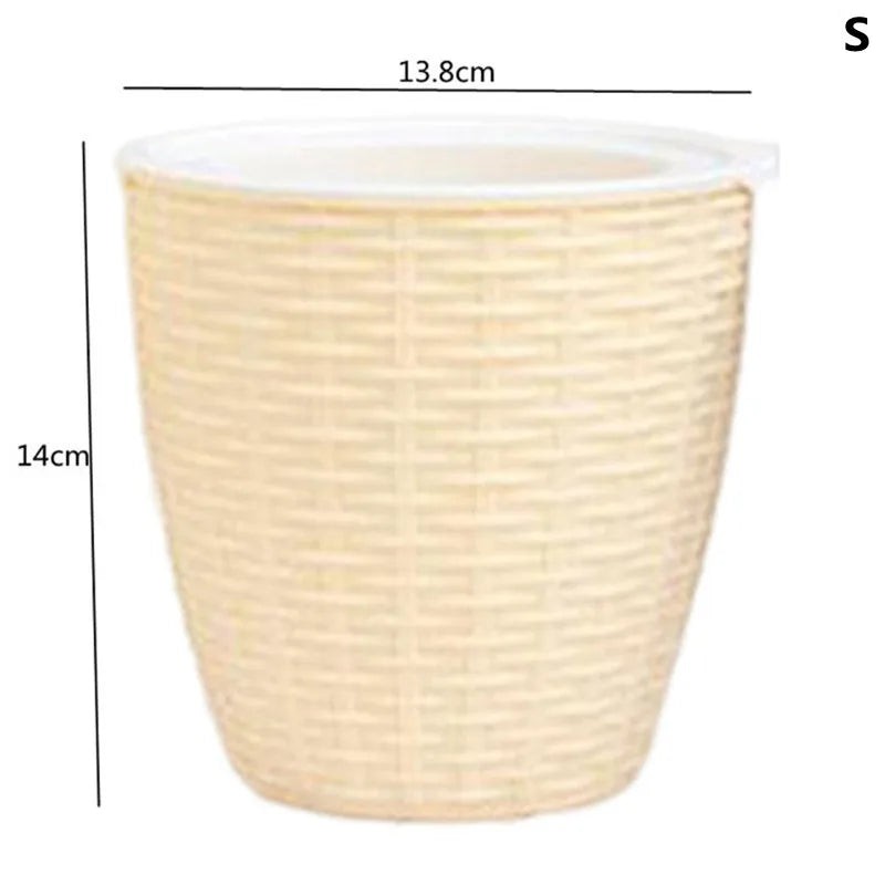 Brick Pattern Flowerpot Imitation Metal Plastic Flower Pot Square And Tall Type For Gardening Potted Plants горшок для цветов FU