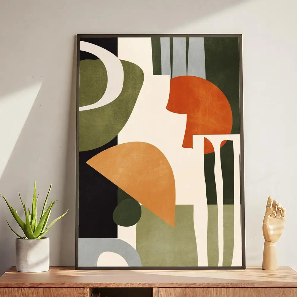 Abstract african woman flower leaves Poster Modern and Elegant Wall Stickers for Home Decor Living Room Dormitory Wall Art