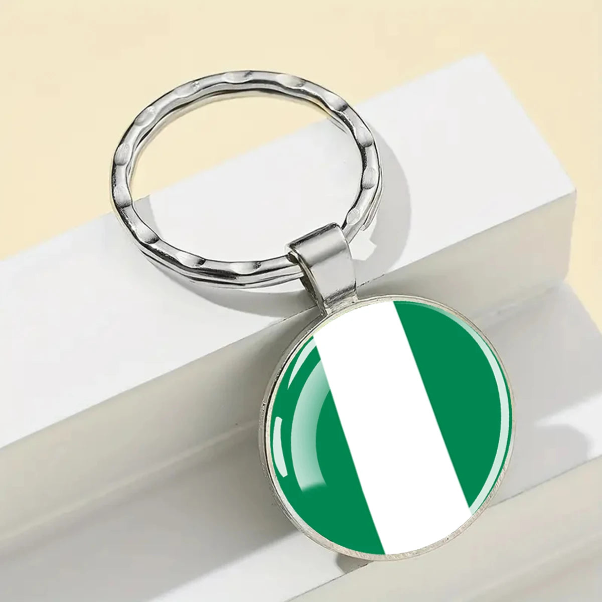 African National Flags Keychain Africa Country Algeria South African Morocco Egypt Nigeria Flag Glass Key Chain Patriot Gift