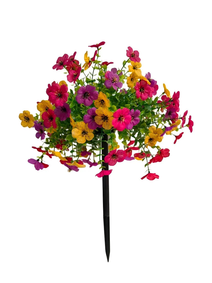Artificial Flower,Artificial Petunias With Ground Stake, 18