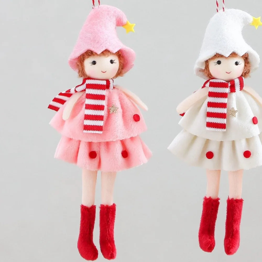 3pcs Cake Skirt Angel Pendant Christmas Tree Pendant - Ideal Decoration for Garden Home Furnishings and Festival Parties