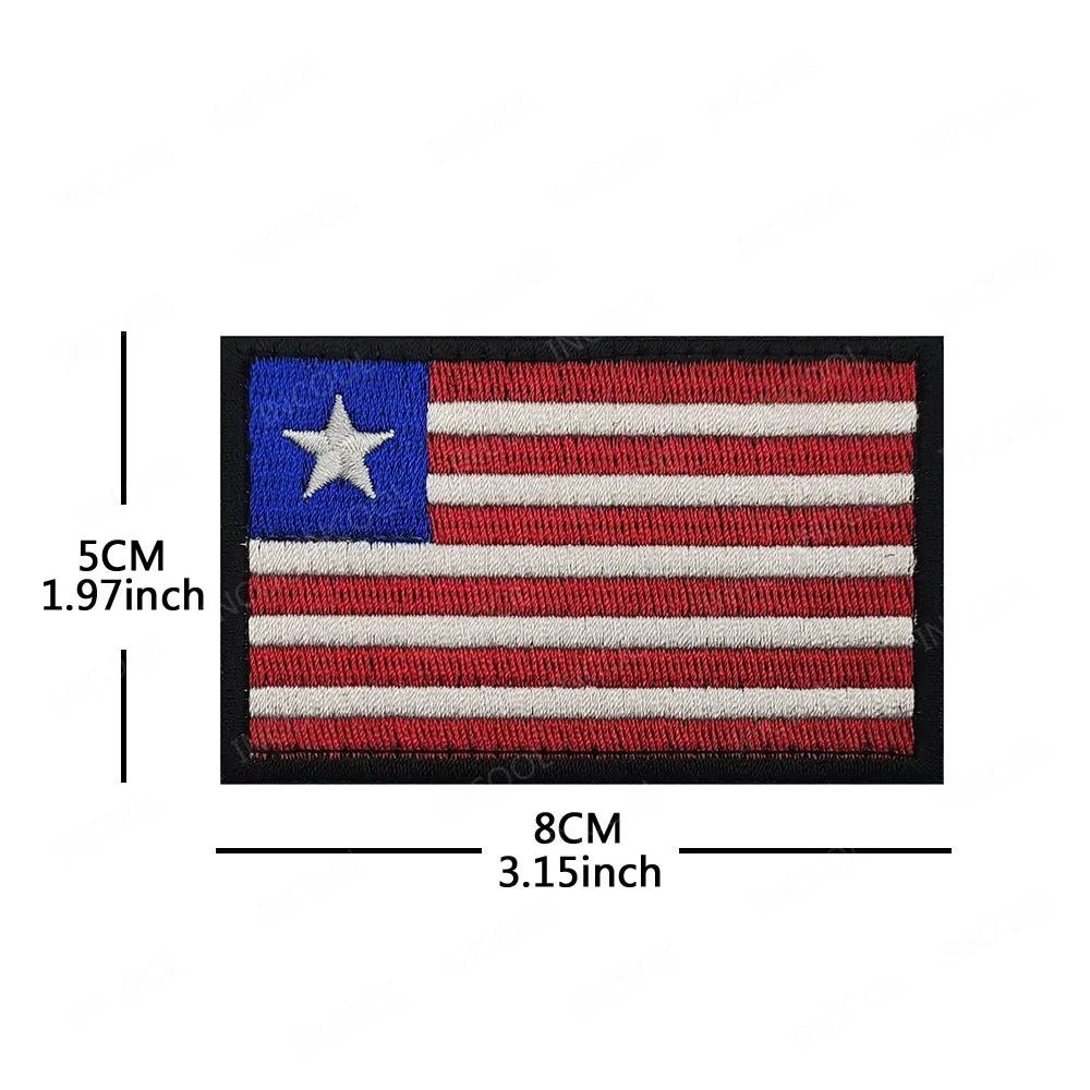 Africa National Flag Embroidered Patches Nigeria South Africa Morocco Eswatini Mauritius Armband Appliques Shoulder Flags Badges