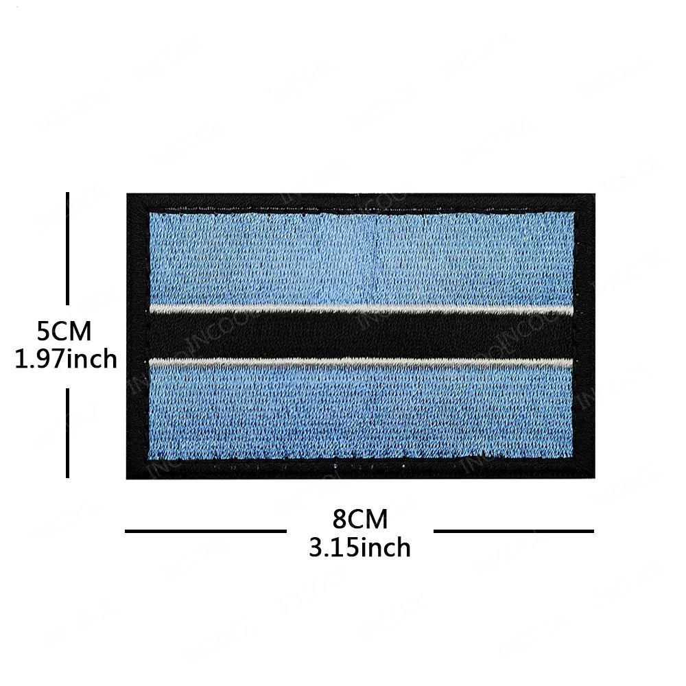 Africa National Flag Embroidered Patches Nigeria South Africa Morocco Eswatini Mauritius Armband Appliques Shoulder Flags Badges
