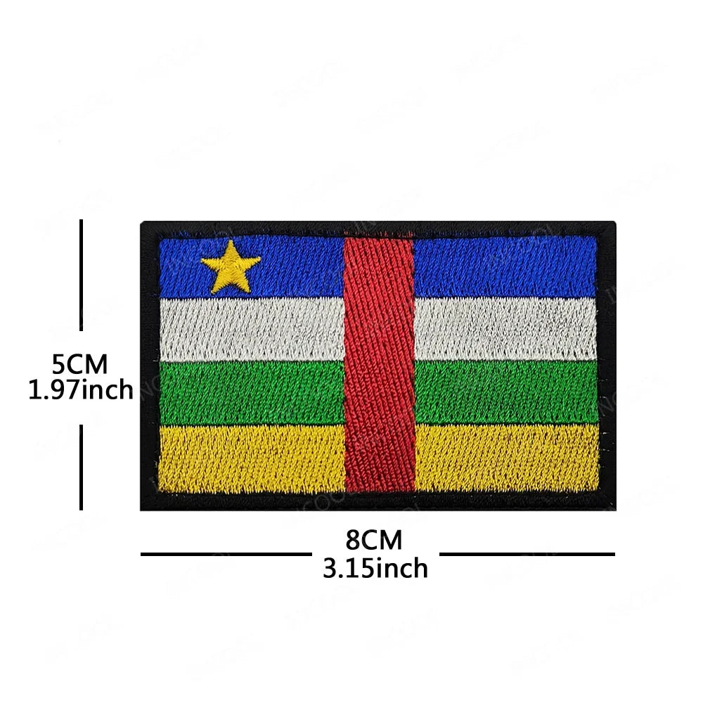 Africa National Flag Embroidered Patches Nigeria South Africa Morocco Eswatini Mauritius Armband Appliques Shoulder Flags Badges
