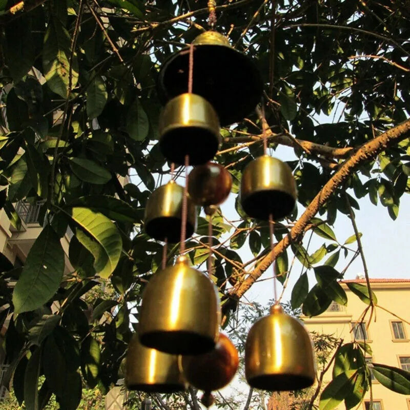 Garden Wind Chimes Dragon Bells Lucky Metal Copper Alloy Hanging Wall Mounted Bells Wall Decorations Home Furnishings