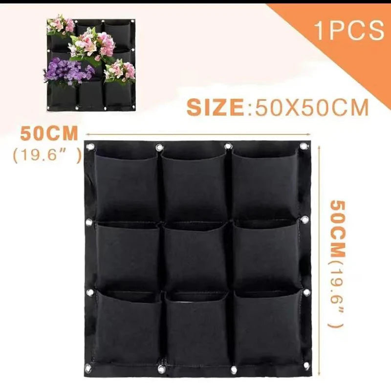 NEW Wall Hanging Pockets Planting Bags Flower Pot Home Garden Grow Bag Garden Planter Vertical Suculentas Plant Pot Home Decor