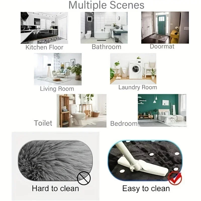 VIKAMA Creative Dollar Printed Carpet Anti-Slip Bedroom Side Rug Easy to Clean Game Room Dormitory Floor Mat Home Decoration