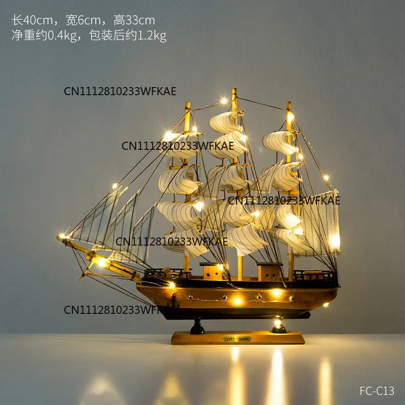 Home creative craft decoration sailboat model wine cabinet room bedroom living room smooth sailing desktop small ornament