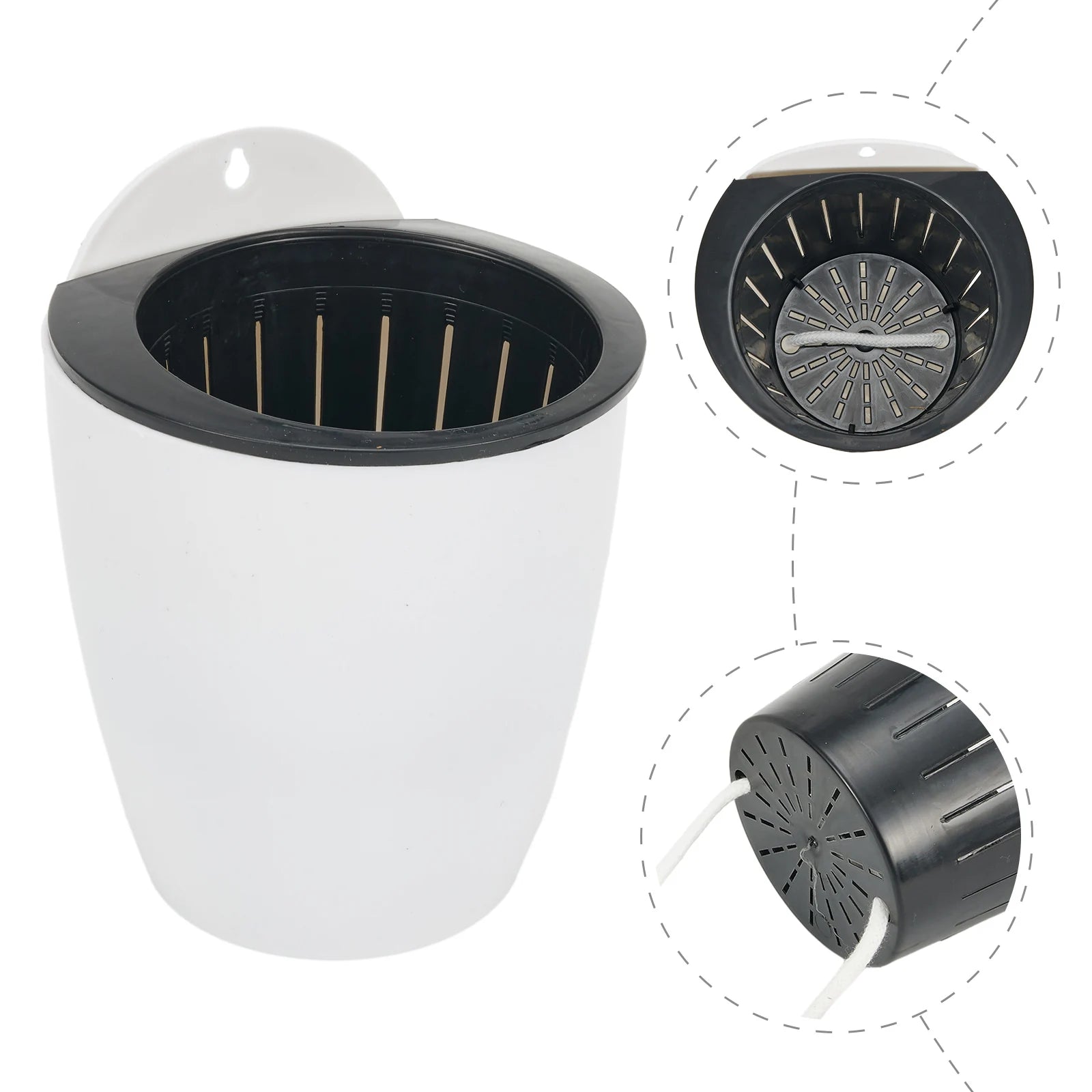 Wall-mounted Flower Pot Automatic Water-absorbing Plastic Green Dill Soil Or Hydroponics System Pot For Wall Balcony Flower Pot