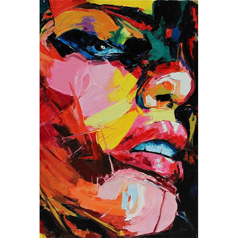 Modern Abstract Woman Face Wall Art Canvas Painting Graffiti Posters and Prints Girl Portrait Street Pop Art Pictures Home Decor