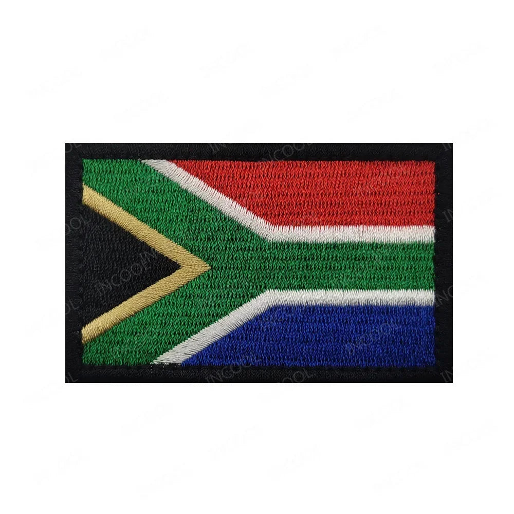 Africa National Flag Embroidered Patches Nigeria South Africa Morocco Eswatini Mauritius Armband Appliques Shoulder Flags Badges