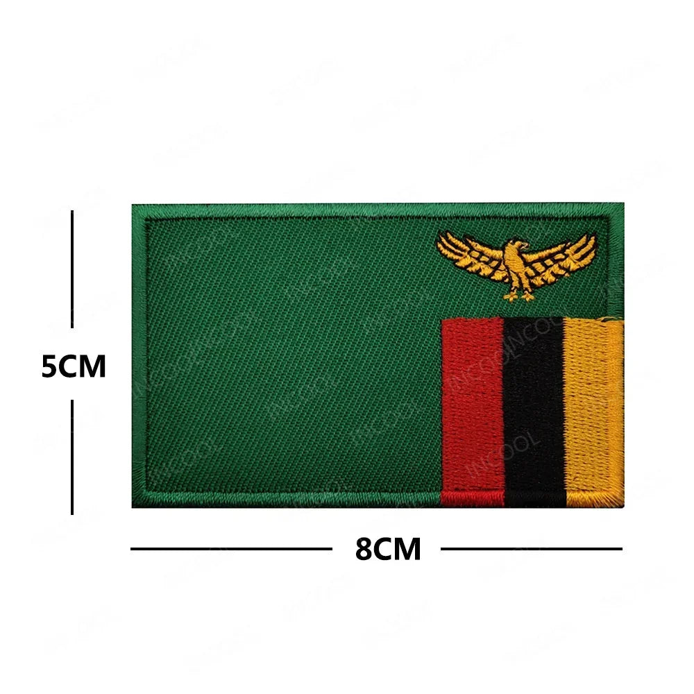 Africa National Flag Embroidered Patches Nigeria South Africa Morocco Eswatini Mauritius Armband Appliques Shoulder Flags Badges