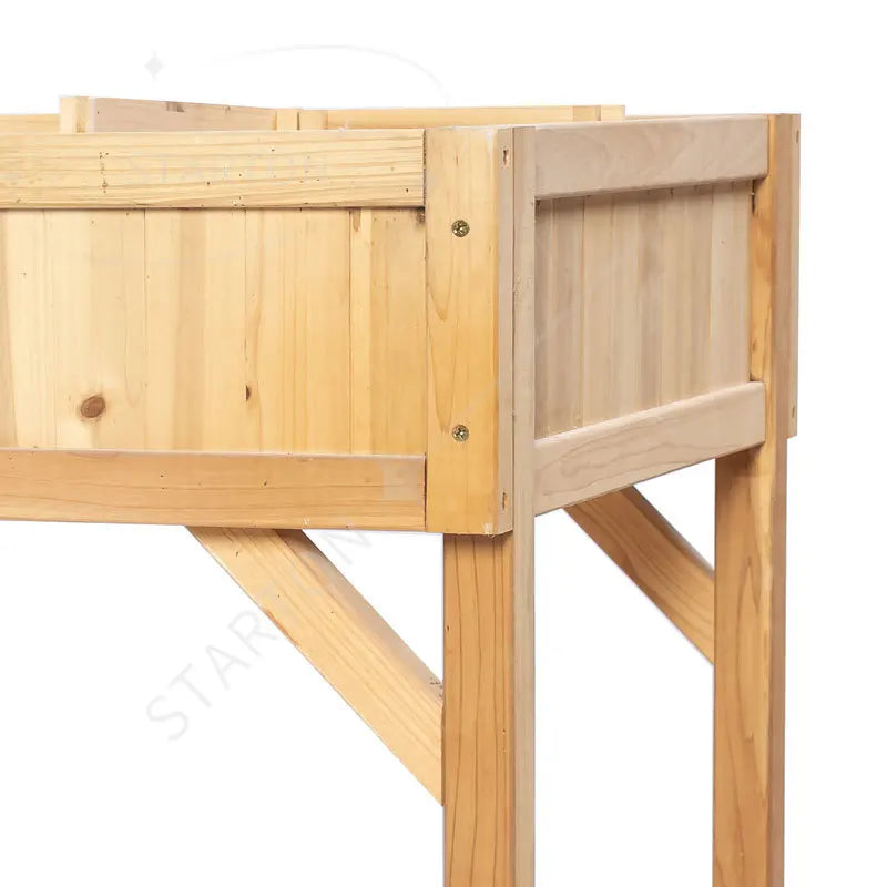 Wood Raised Garden Bed Large Wooden Planter Box Flower Herb Gardening Beds Outdoor With Legs