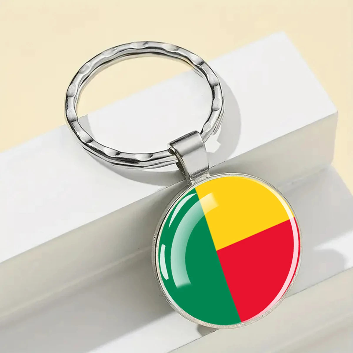 African National Flags Keychain Africa Country Algeria South African Morocco Egypt Nigeria Flag Glass Key Chain Patriot Gift