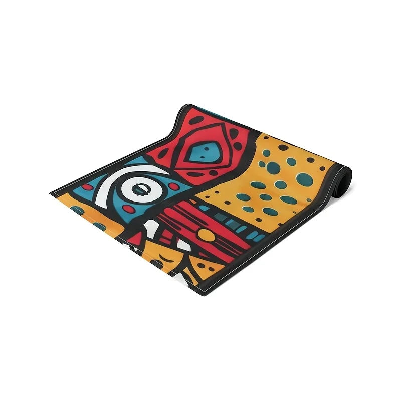 1 Vibrant African Tribal Pattern Table Runway, Rectangular Shape, Suitable for Farmers, Indoor, Kitchen, Anniversary, Table Decoration, Household Items
