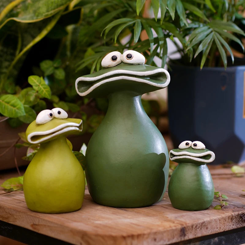 Cartoon Creative Big Mouth Frog Garden Balcony Desktop Decoration Rural Home Furnishings Creative Fashion Decoration Toys