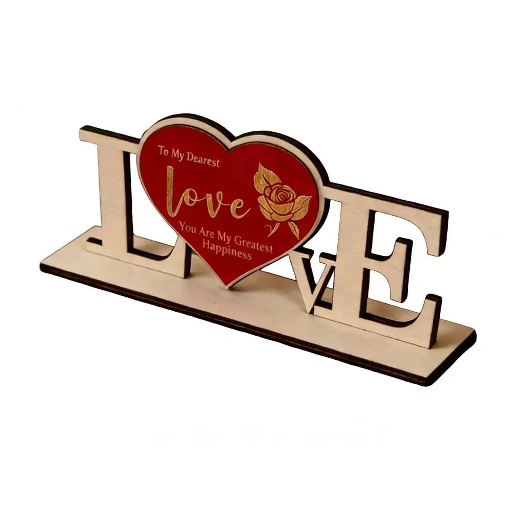 Handicraft Wooden Ornament Home Decoration Commemorative Gift Wooden Crafts Wooden Material Love Platform