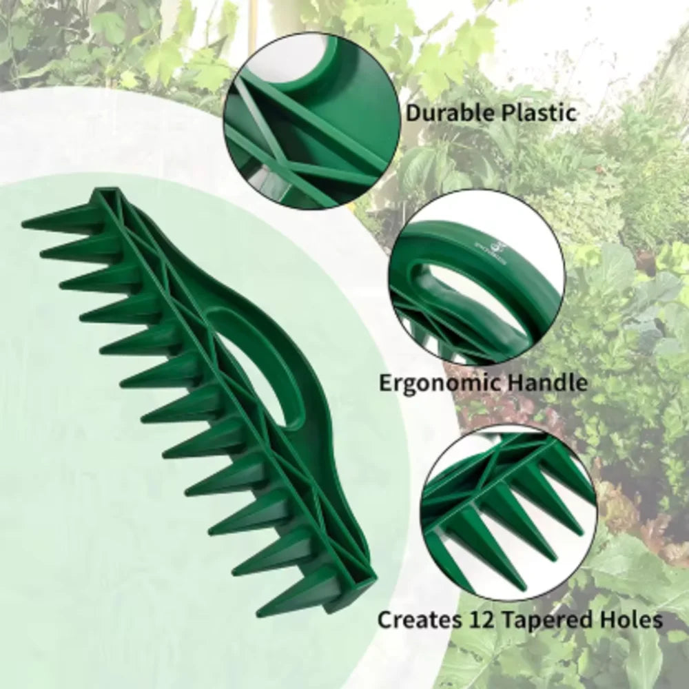 Gardening Seed Planter Manual Seed Spacing Planter 12-Hole Seed Spacer and Seeder Tool Flower Planter Seeding Hole Sowing Tool
