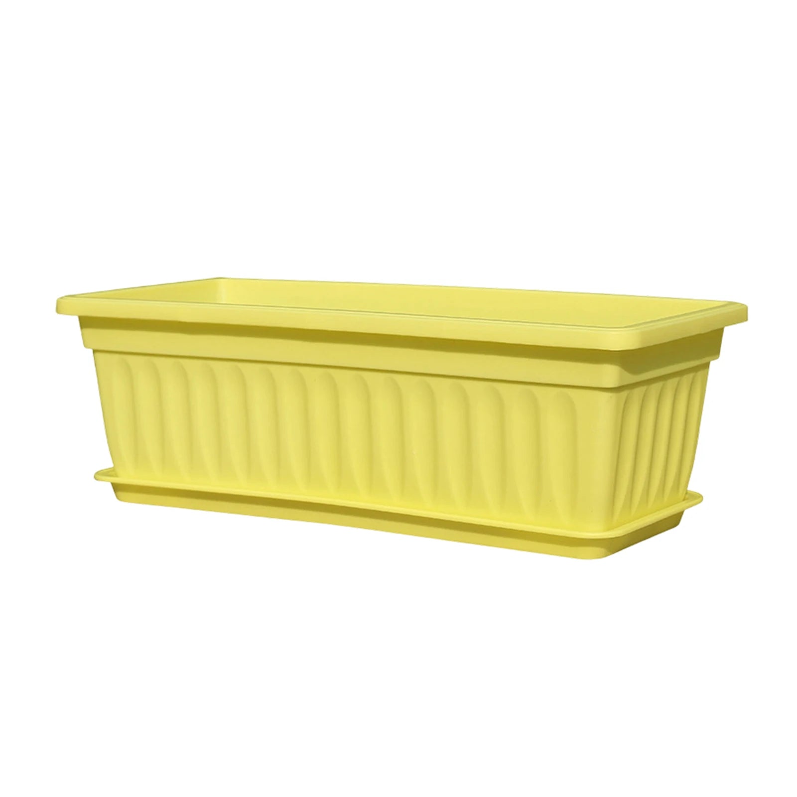 Rectangular Plastic Planter Box Multi-Color Flower Pot Versatile Gardening Container For Vegetables Herbs And Flowers