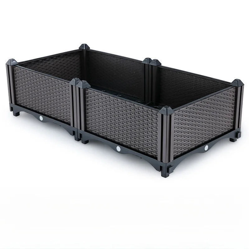 Garden And Balcony Large Veg Planting Box Assembled Reusable Square Flower Grow Pot Home Courtyard Planting Planters Equipment