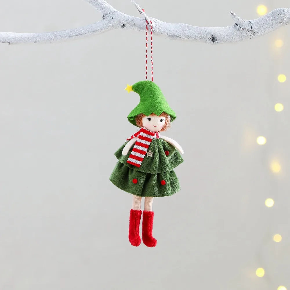 3pcs Cake Skirt Angel Pendant Christmas Tree Pendant - Ideal Decoration for Garden Home Furnishings and Festival Parties