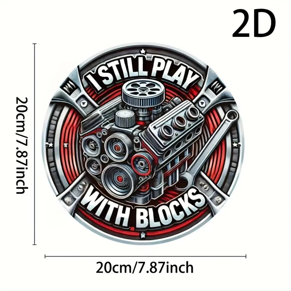 Round 2D Flat Vintage Metal Sign - Rock & Roll Guitar Band Design in Black with Wings Headphones - Perfect for Home Bar Cafe