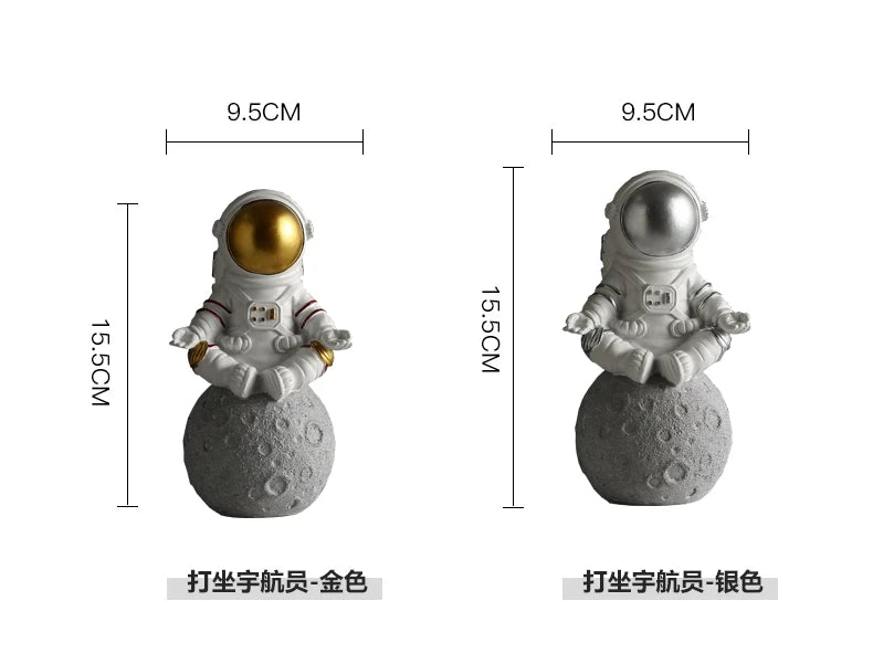 Nordic Modern Astronaut Miniature Figurines Resin Craft Home Fairy Garden Desk Decoration Furnishing Articles Room Accessories