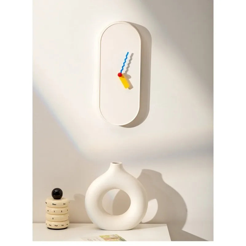 Home Furnishing Decoration Dopamine Wall Mounted Clock Living Room Kids Gifts Modern Decorations Silent Mechanism Clocks