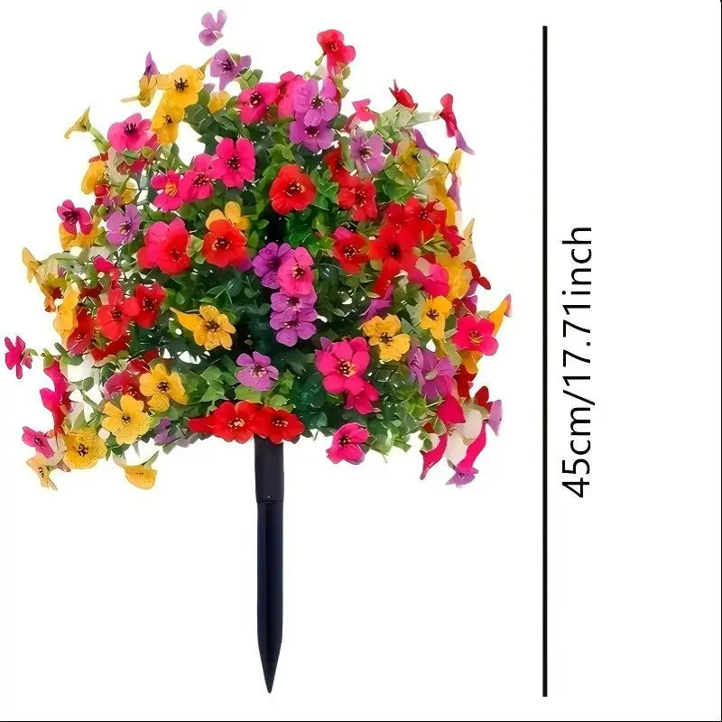 Artificial Flower,Artificial Petunias With Ground Stake, 18