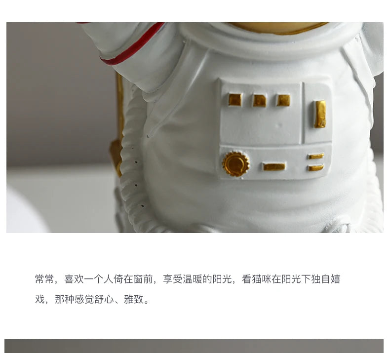 Nordic Modern Astronaut Miniature Figurines Resin Craft Home Fairy Garden Desk Decoration Furnishing Articles Room Accessories