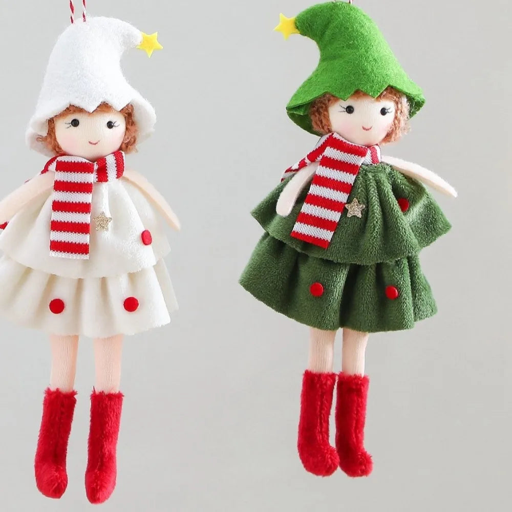 3pcs Cake Skirt Angel Pendant Christmas Tree Pendant - Ideal Decoration for Garden Home Furnishings and Festival Parties