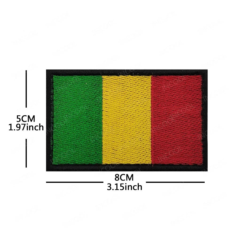 Africa National Flag Embroidered Patches Nigeria South Africa Morocco Eswatini Mauritius Armband Appliques Shoulder Flags Badges
