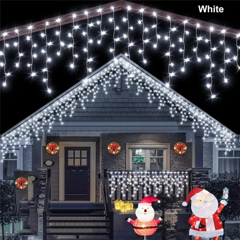 Waterproof Solar Ice Bar LED String Lights Outdoor Lamp For Wedding Party Garden Courtyard Holiday Home Furnishing Decor light