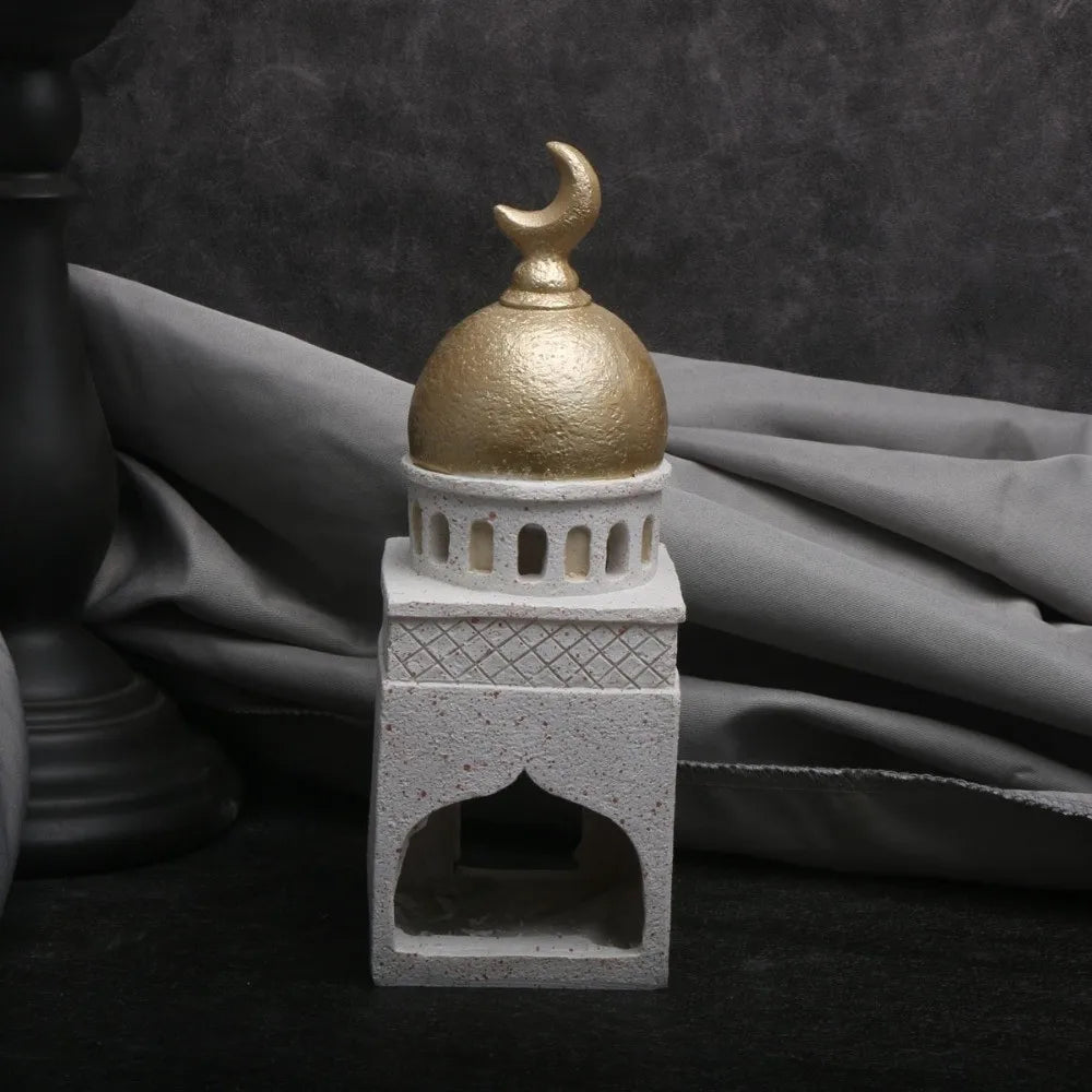 Middle Eastern Style Resin Statue Decor Castle House Kaaba Dome Mosque Islamic Desktop Ornament Islamic Theme Ramadan Muslim